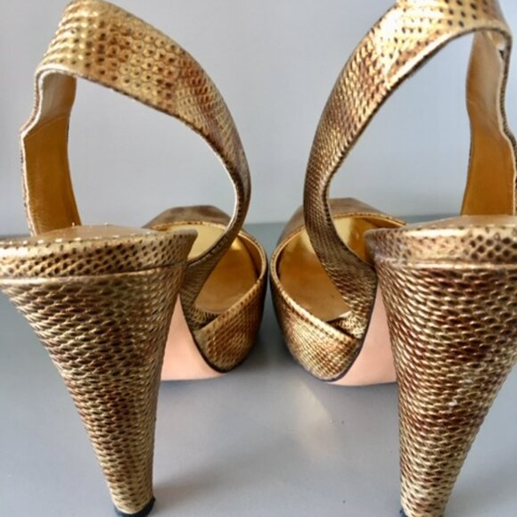 Report Signature Gold Gala platform cheetah print leather size 7.5 shoes - Picture 6 of 15